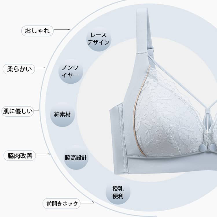 VEIMIA【前開式哺乳內衣】親膚材質輕柔包覆胸部♪從懷孕到產後都可穿！