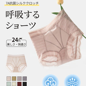 【5件套裝，4,980日圓】VEIMIA 蕾絲內褲 | 涼爽透氣面料 7A抗菌蠶絲內襠 獻給追求透氣與清爽的您