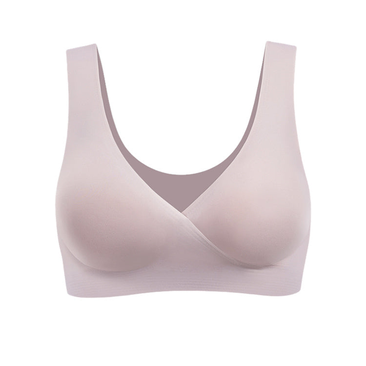 VEIMIA 無痕美胸哺乳內衣| 無痕設計讓背部線條更流暢優美。能確實支撐柔軟易下垂的胸部。採用高彈性材質，可靈活配合產前產後胸部尺寸的變化。