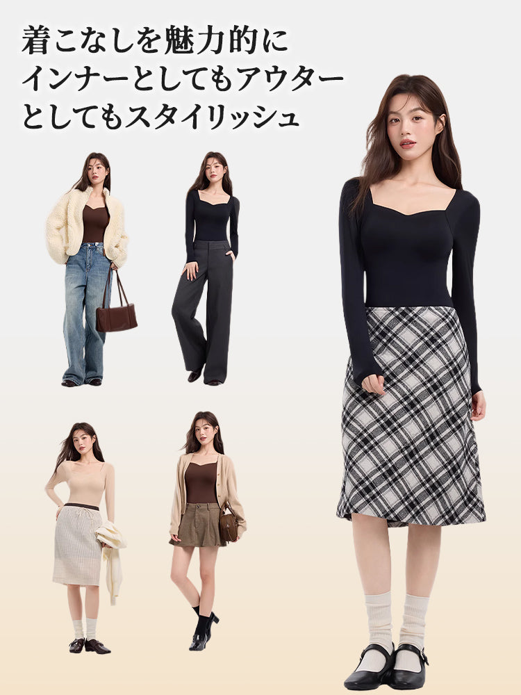 【兩件套裝價7,980日圓】VEIMIA 保暖內搭 | 溫暖舒適 顯瘦 百搭內搭 適合想在秋冬疊穿中保持苗條身形的您