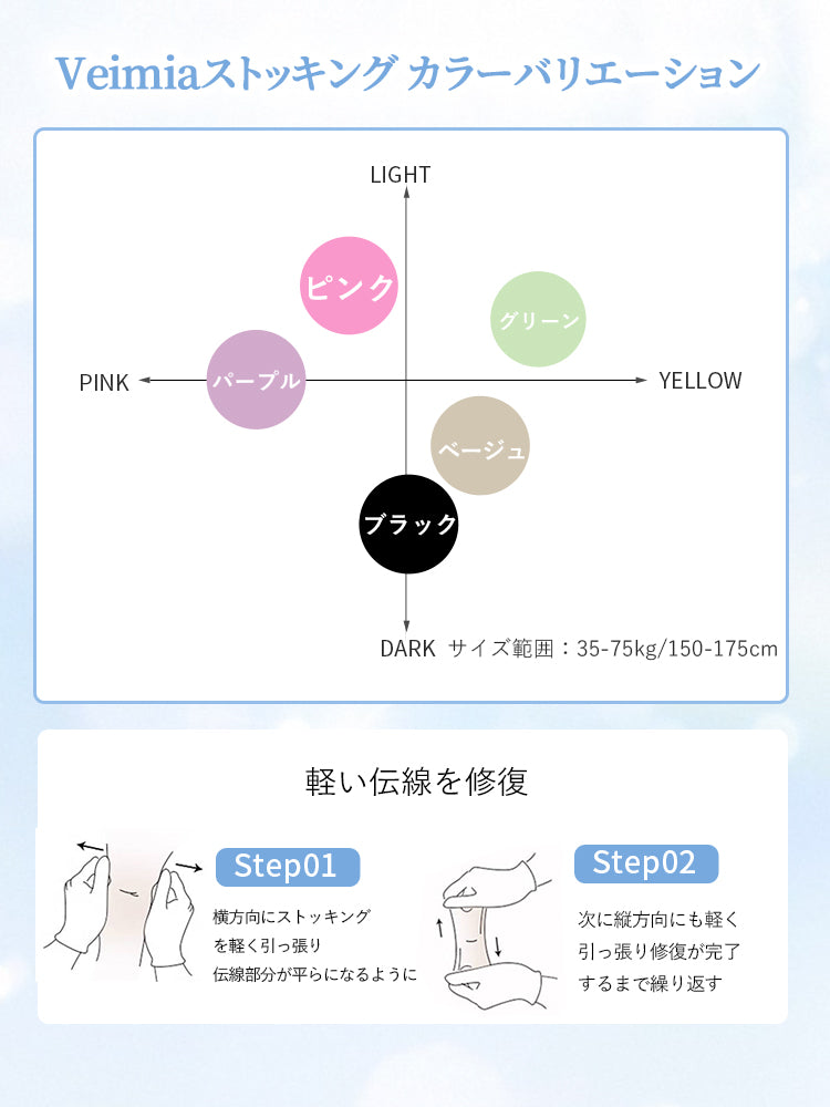 【五件套 4,980日圓】 VEIMIA 絲襪 | 膚色修飾 抗UV 美肌 上班族時尚