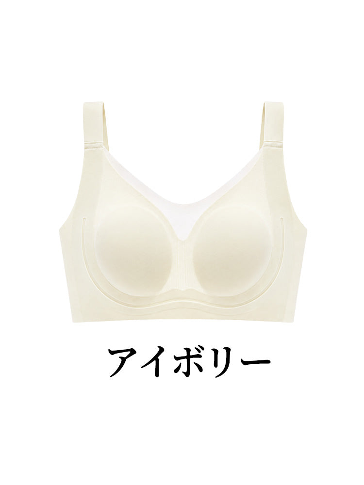 胸 を 小さく 見せる ブラ アイボリー VEIMIA