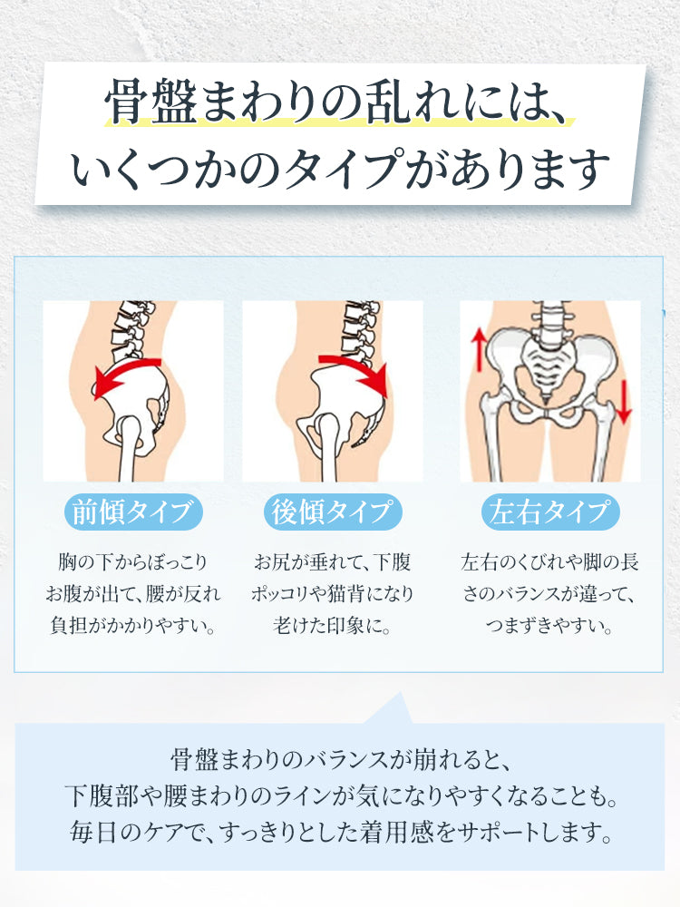 ガードル 夏 用 骨盤タイプ別の乱れを解説 VEIMIA