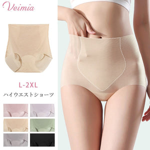 VEIMIA【高腰內褲】【3件組特價¥4,990】腰部和褲腳採無痕剪裁。不束縛腹部，內褲痕跡不易顯露。
