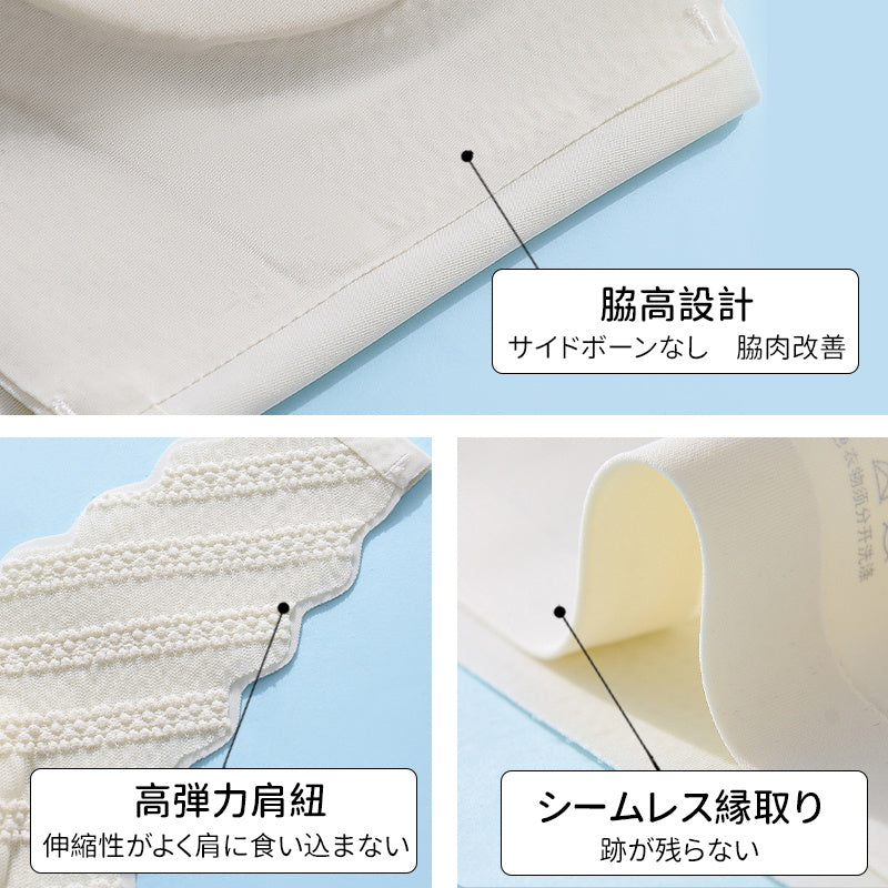 【兩件套裝 3,990 日圓】VEIMIA 大尺碼睡眠內衣 | 泡泡紗材質增添女性魅力，展現可愛風采。優異的透氣性，即使流汗也不悶熱。採用 3D 立體剪裁，溫柔支撐胸部。
