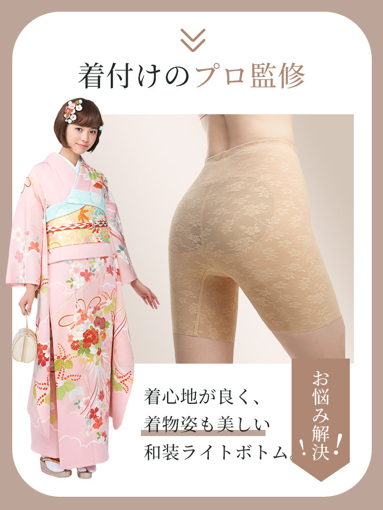 【兩件套裝 9,980日圓】VEIMIA 和服束褲 | 收緊臀部線條 通風性極佳 打造優美和服身姿 【櫻花紛飛】