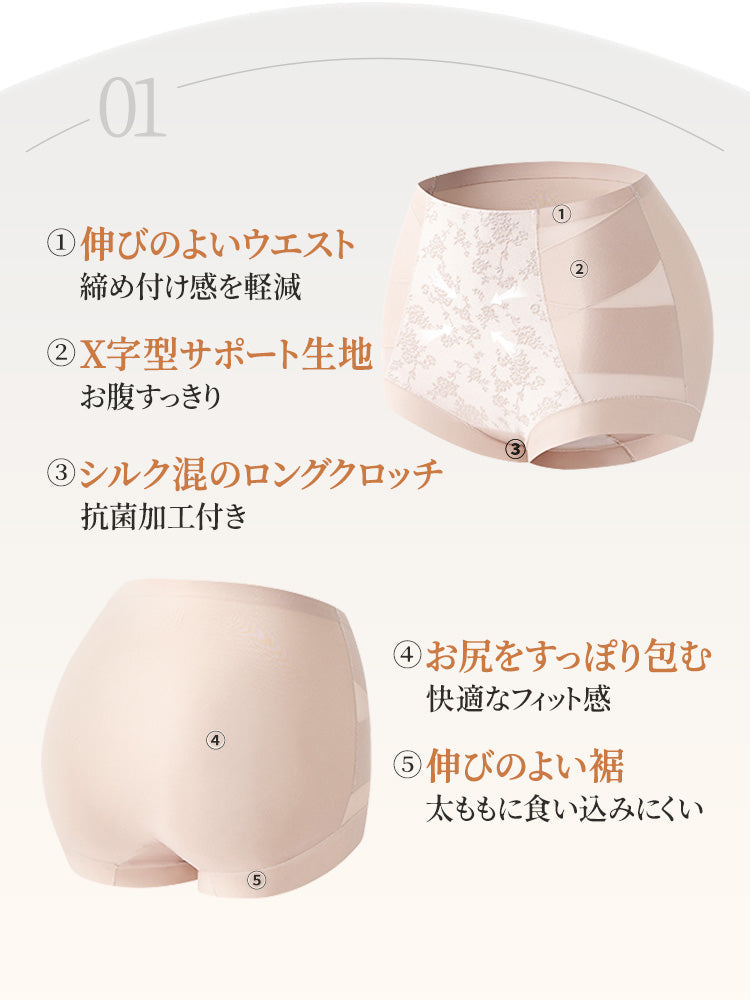 【三件套特價NT$1,690】VEIMIA 調整型內褲｜適度包覆不緊勒，修飾腹部線條，打造俐落平坦曲線
