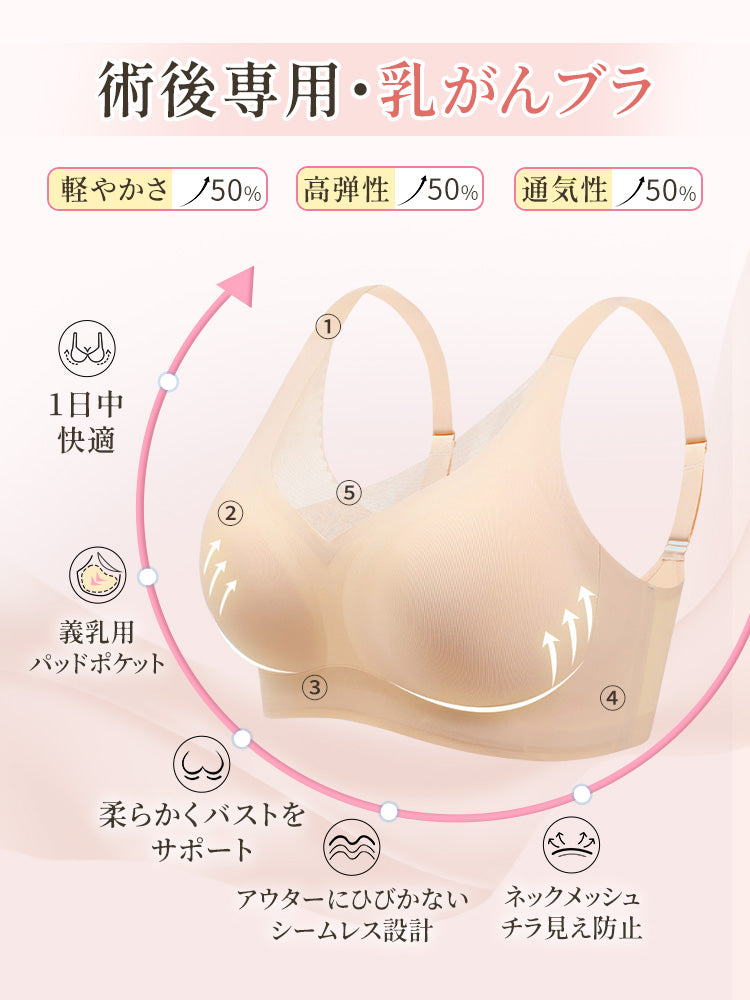 【2件組 6,980日圓】VEIMIA 乳癌術後內衣 | 超舒適 義乳不易移位 專為追求術後舒適的女性設計