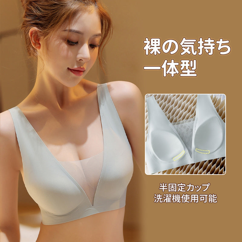 【兩件組優惠價¥5,990日圓】VEIMIA 晚安內衣 | 前後性感深V網紗設計，時尚簡約。無縫貼合，享受裸感體驗！
