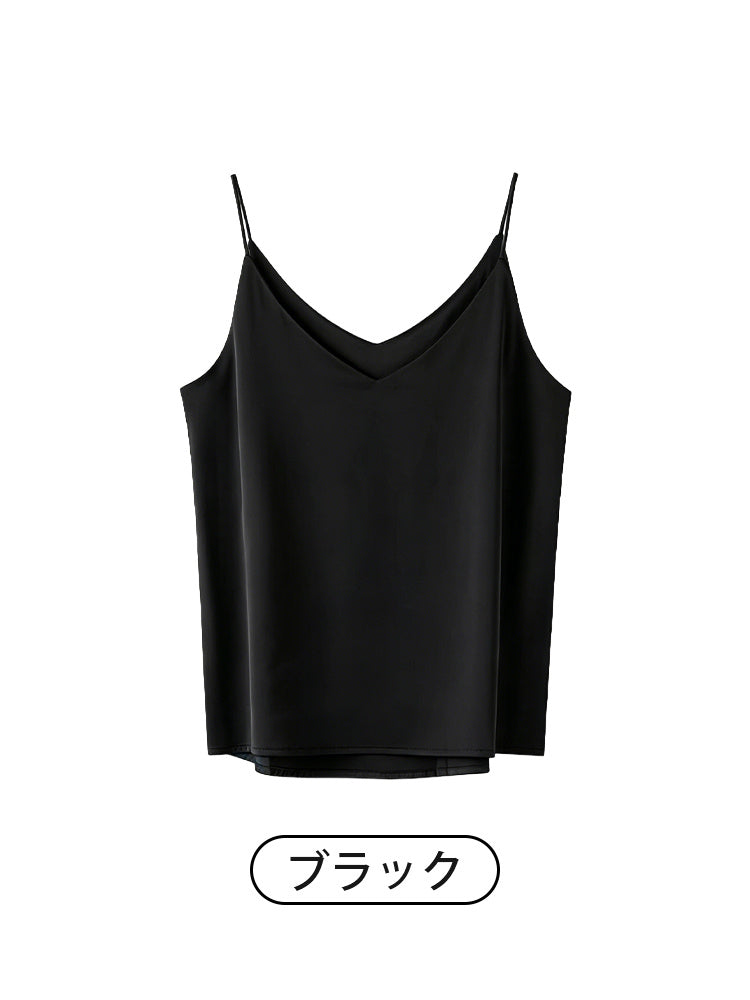 【2件組NT$1,890】VEIMIA 細肩帶背心 | 清爽俐落感 涼爽滑順緞面材質 推薦給想在夏季穿搭中展現優雅俐落的人