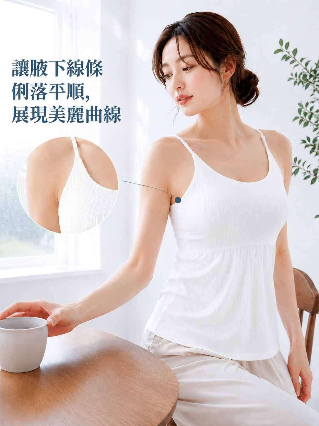 キャミソール 脇まわりをすっきり整えて美しいラインへ veimia