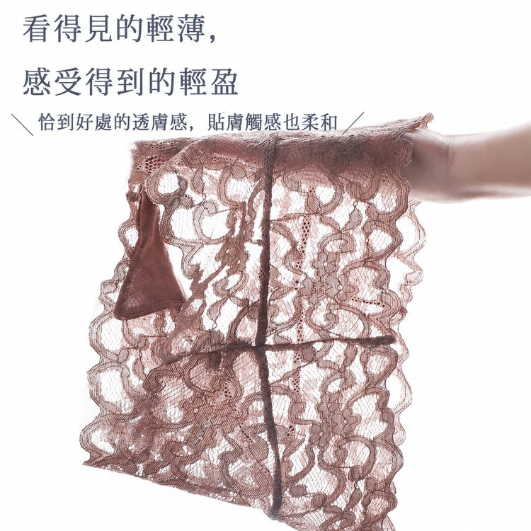 低腰內褲 輕薄透膚蕾絲材質柔軟貼膚觸感 veimia