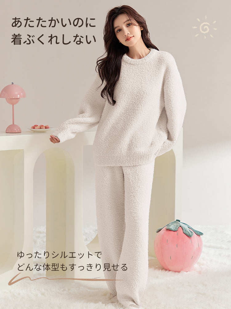 【2件套11,880日元】VEIMIA 睡衣 | 溫暖又顯瘦 不易產生靜電 冬季居家生活的完美單品