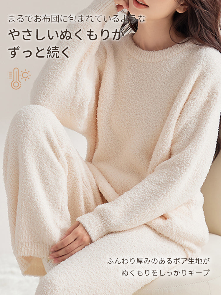 【2件套11,880日元】VEIMIA 睡衣 | 溫暖又顯瘦 不易產生靜電 冬季居家生活的完美單品