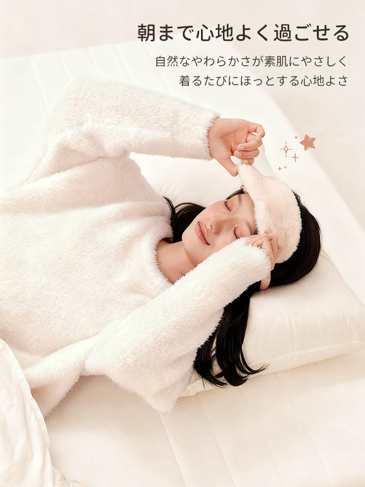 【2件套11,880日元】VEIMIA 睡衣 | 溫暖又顯瘦 不易產生靜電 冬季居家生活的完美單品