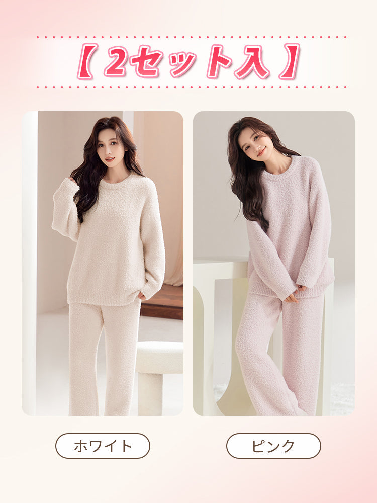 【2件套11,880日元】VEIMIA 睡衣 | 溫暖又顯瘦 不易產生靜電 冬季居家生活的完美單品