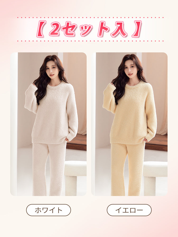 【2件套11,880日元】VEIMIA 睡衣 | 溫暖又顯瘦 不易產生靜電 冬季居家生活的完美單品