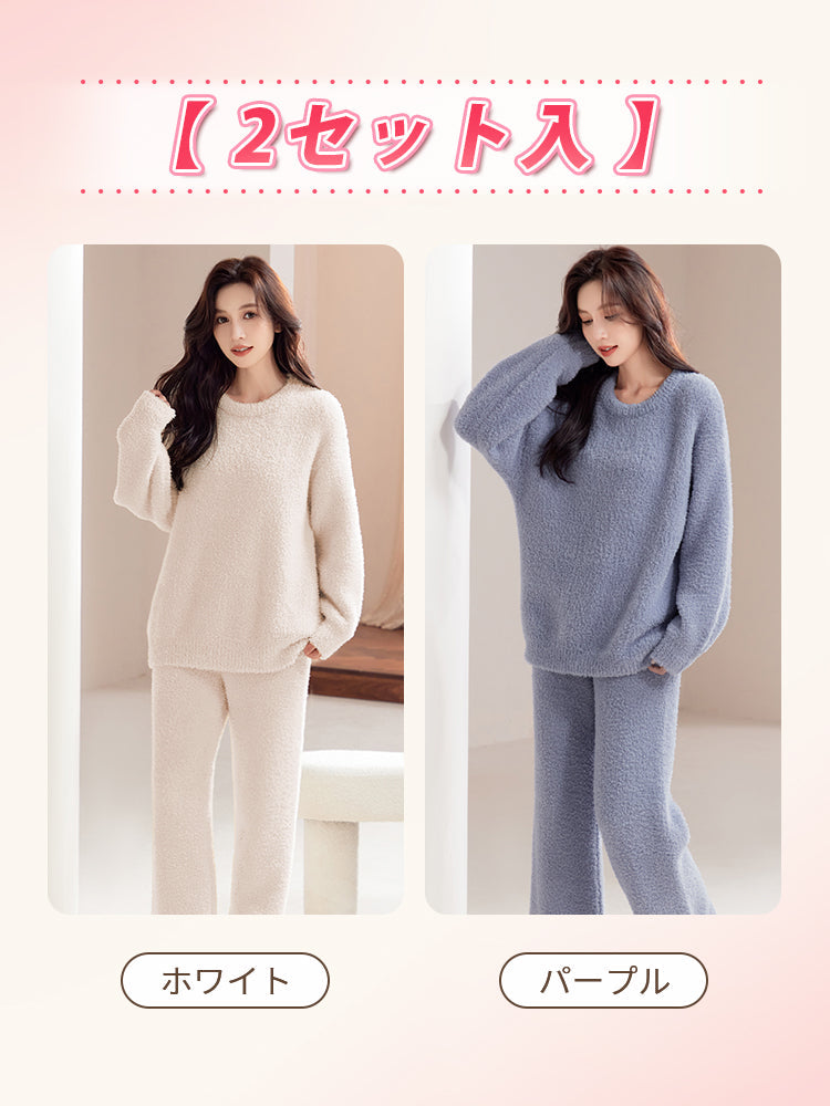 【2件套11,880日元】VEIMIA 睡衣 | 溫暖又顯瘦 不易產生靜電 冬季居家生活的完美單品