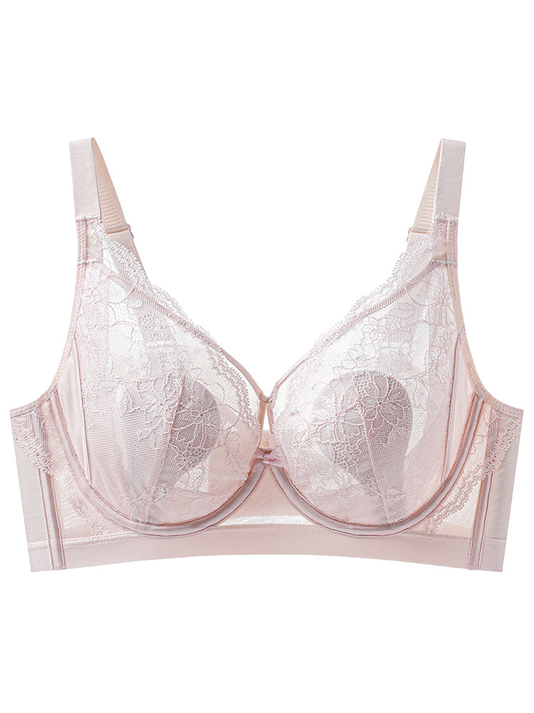 【兩件套裝NT$1,890】VEIMIA 蕾絲胸罩 | 花卉蕾絲 輕薄卻能打造美麗輪廓 獻給想優雅修飾胸型的您