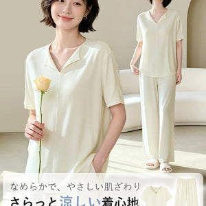 【2件套11,880日元】VEIMIA 居家服 | 輕薄涼爽觸感 柔滑親膚 附胸墊 居家或有客人來訪都安心