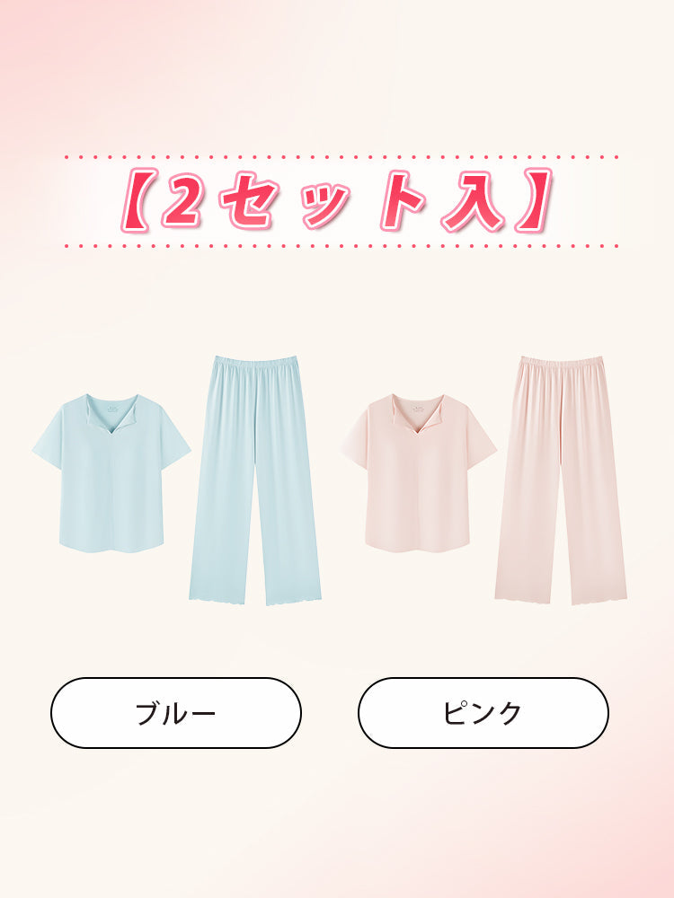【2件套11,880日元】VEIMIA 居家服 | 輕薄涼爽觸感 柔滑親膚 附胸墊 居家或有客人來訪都安心