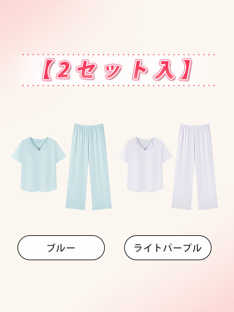 【2件套11,880日元】VEIMIA 居家服 | 輕薄涼爽觸感 柔滑親膚 附胸墊 居家或有客人來訪都安心