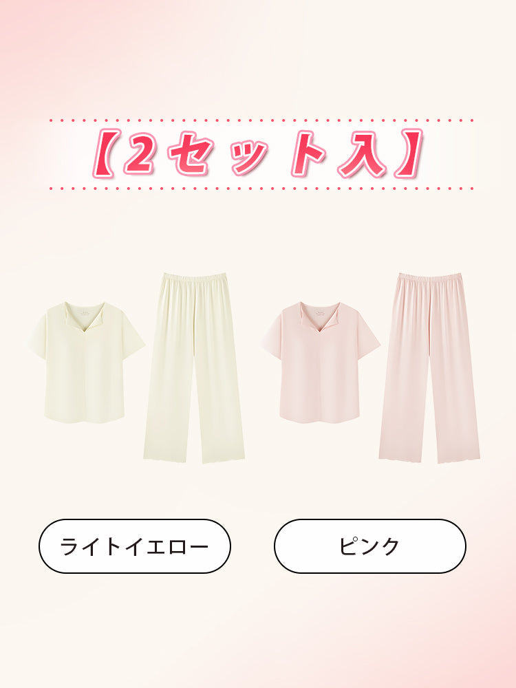 【2件套11,880日元】VEIMIA 居家服 | 輕薄涼爽觸感 柔滑親膚 附胸墊 居家或有客人來訪都安心