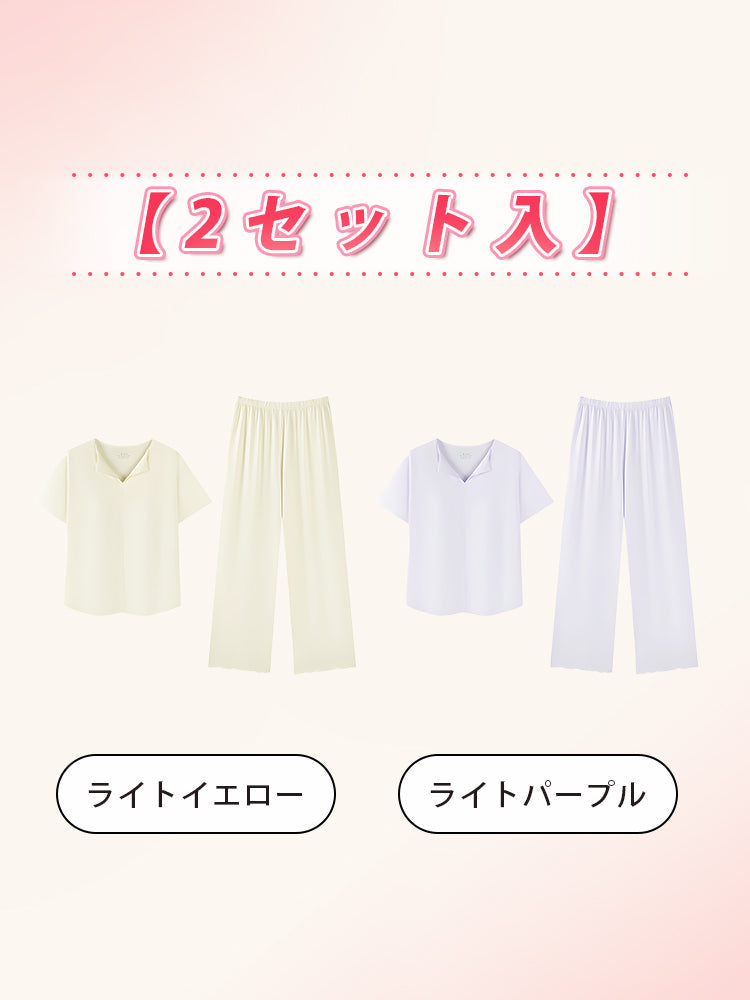 【2件套11,880日元】VEIMIA 居家服 | 輕薄涼爽觸感 柔滑親膚 附胸墊 居家或有客人來訪都安心