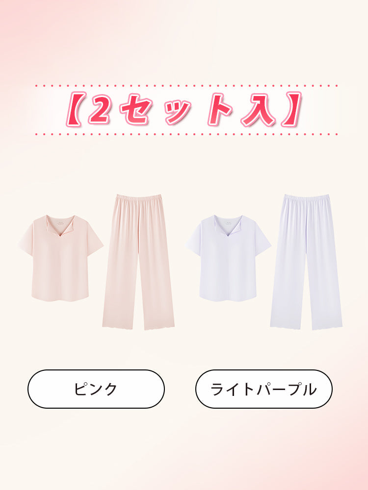 【2件套11,880日元】VEIMIA 居家服 | 輕薄涼爽觸感 柔滑親膚 附胸墊 居家或有客人來訪都安心