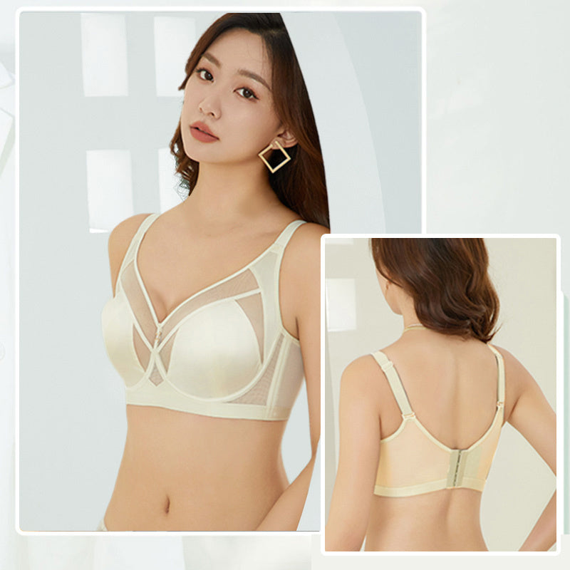 【兩件組¥8,990日圓】VEIMIA 小胸內衣 | 展現成熟魅力的柔滑緞面。使豐滿胸部看起來更小巧，身形更俐落！輕薄乾爽不黏膩，穿著舒適。