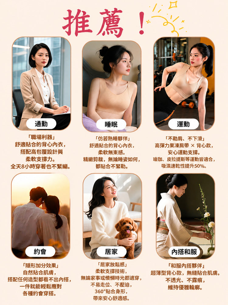 【優惠2件組 NT$1,890】VEIMIA 無痕・顯瘦內衣 | 人氣無背扣設計升級，舒適包覆、自然修飾胸型。無論日常、居家或輕度運動皆適穿，簡約外型結合機能設計，帶來穩定貼合的舒適穿著體驗。