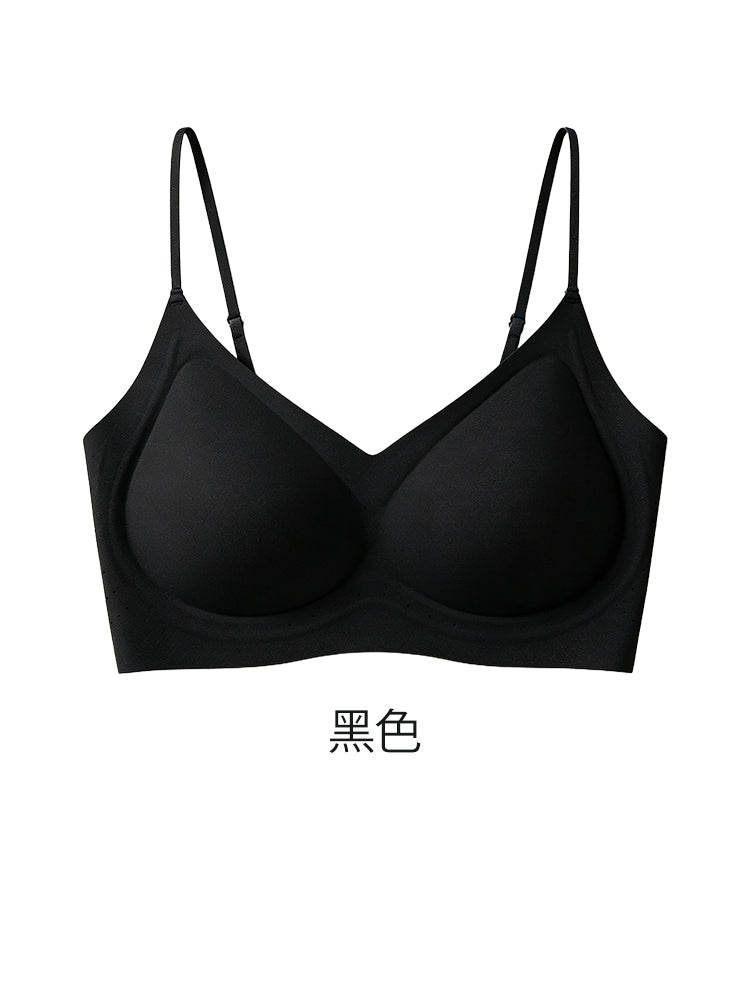 VEIMIA 涼感無痕內衣 | 涼感親膚無痕設計，清爽舒適一整天！宛如裸肌般的輕盈穿著感，柔和支撐搭配細肩帶設計，不易外露。搭配輕薄上衣也不易透出，展現優美身形輪廓。