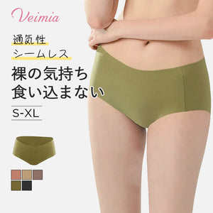 VEIMIA【無痕內褲】【5件套裝價¥6,990日圓】不卡肉、無縫線刺癢感，實現零異物感。