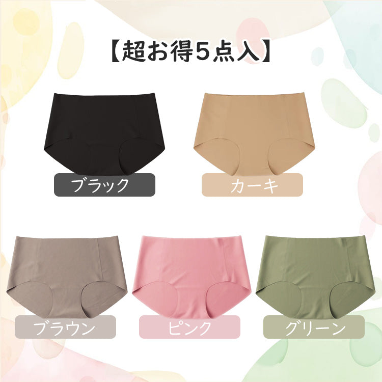 VEIMIA【無痕內褲】【5件套裝價¥6,990日圓】不卡肉、無縫線刺癢感，實現零異物感。