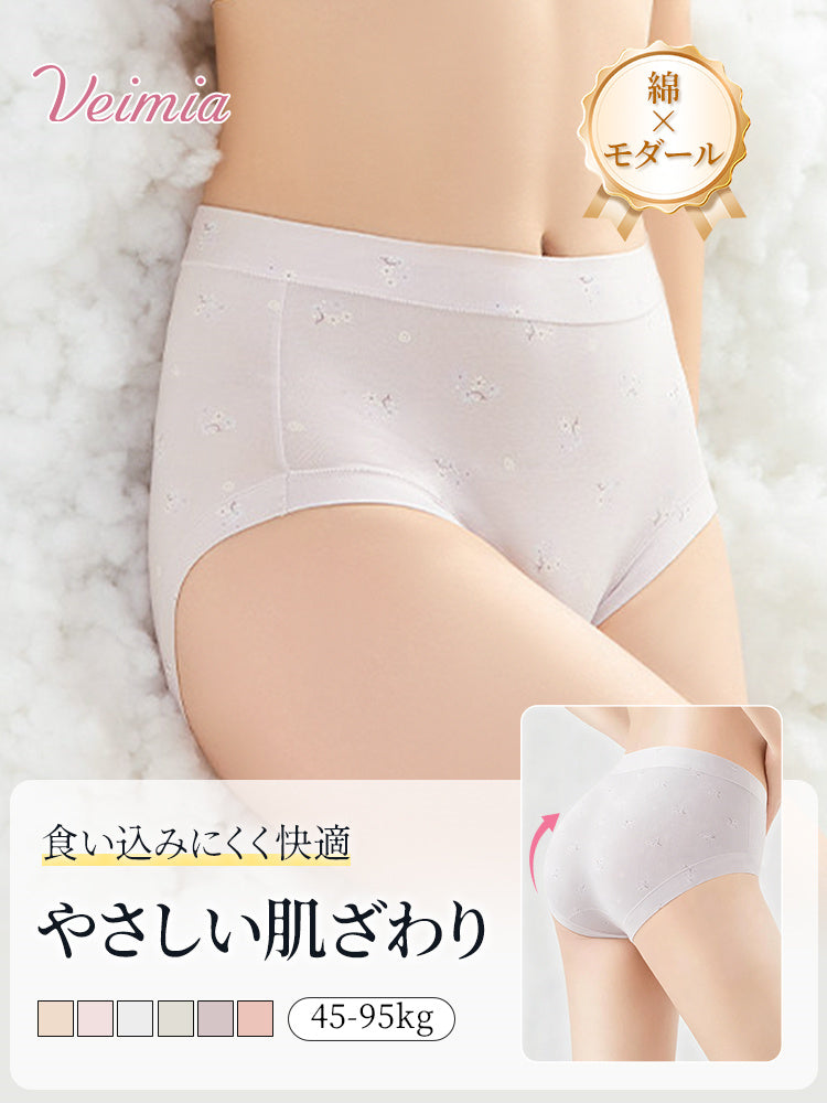 【5件套裝 4,980日元】VEIMIA 無痕內褲 | 觸感柔和 不易卡臀 舒適好穿 適合日常穿著及不喜歡束縛感的人