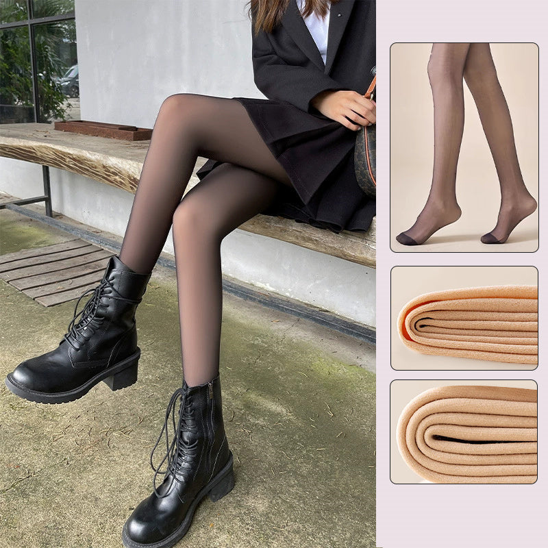 【2入組特價¥4,990日圓】VEIMIA 裏起毛褲襪 | 可愛圓點圖案💕不易勾紗，耐穿性極佳。自然透膚，讓您展現美麗肌膚！輕微壓力，緊緻腹部，打造纖細身形。