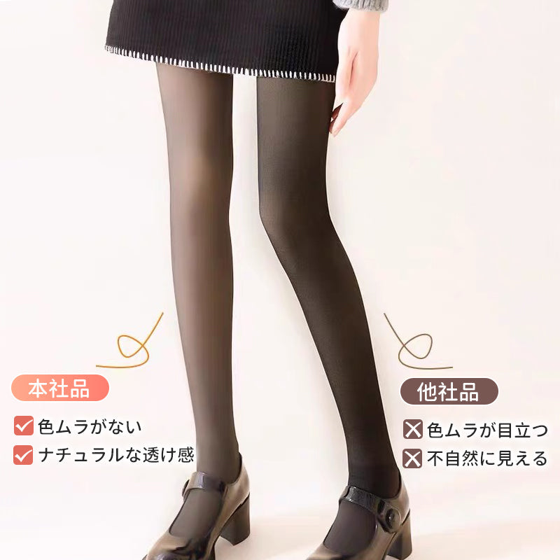 【2入組特價¥4,990日圓】VEIMIA 裏起毛褲襪 | 可愛圓點圖案💕不易勾紗，耐穿性極佳。自然透膚，讓您展現美麗肌膚！輕微壓力，緊緻腹部，打造纖細身形。