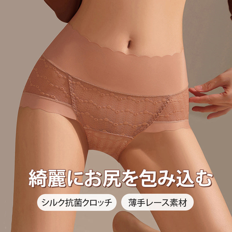 【5件組NT$1,190】VEIMIA 蕾絲內褲 | 加長型抗菌底褲，保護女性私密部位。採用親膚蕾絲材質，不刺癢，外褲不顯痕！