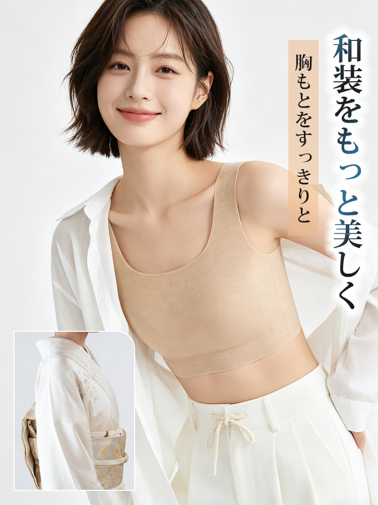 【兩件套裝 5,980日圓】VEIMIA 和服胸罩 | 胸部平坦、穿著舒適、清爽透氣 推薦給想優雅穿著和服或浴衣的人士
